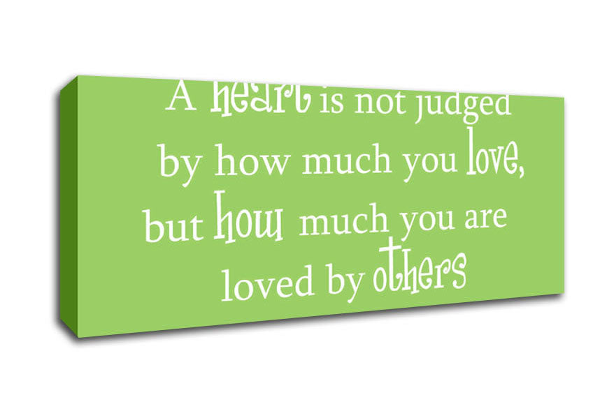 Picture of Movie Quote Wizard Of Oz A Heart Is Not Judged Lime Green Panoramic Canvas Wall Art