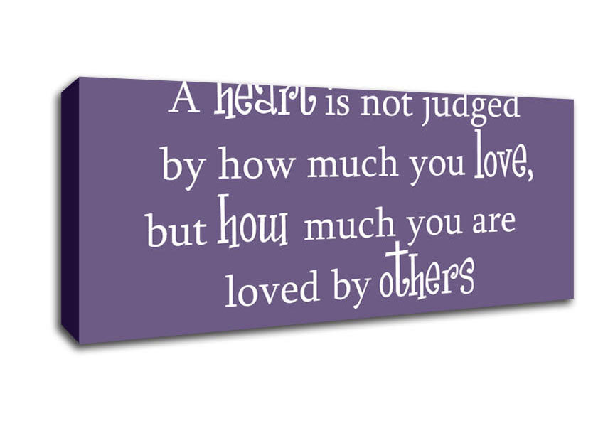 Picture of Movie Quote Wizard Of Oz A Heart Is Not Judged Lilac Panoramic Canvas Wall Art