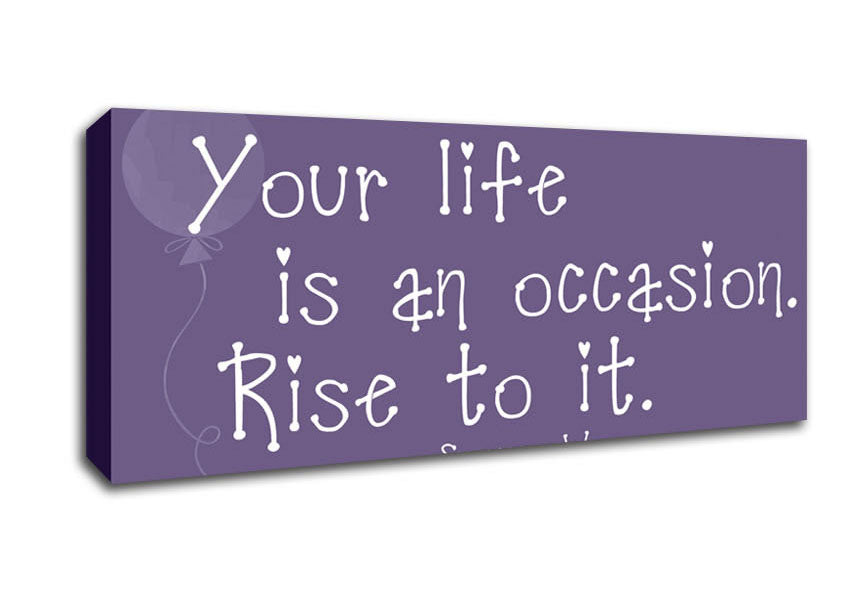 Picture of Suzanne Weyn Your Life Is An Occasion Lilac Panoramic Canvas Wall Art