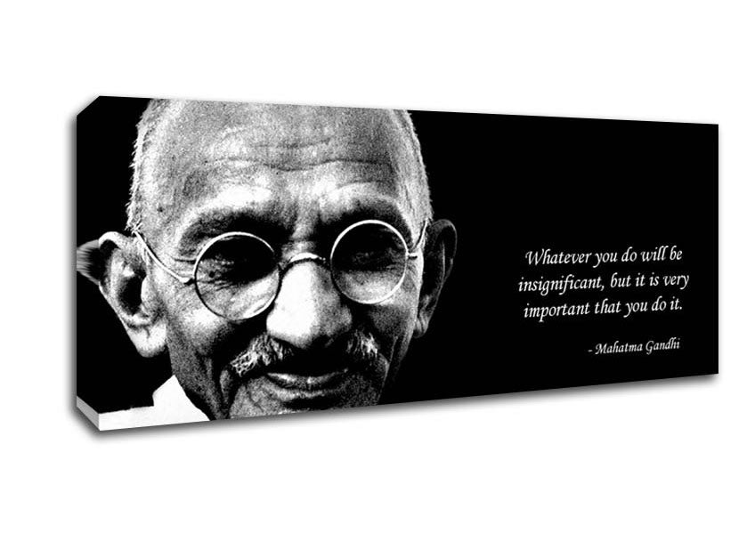Picture of Motivational Quote Gandhi Do It Panoramic Canvas Wall Art