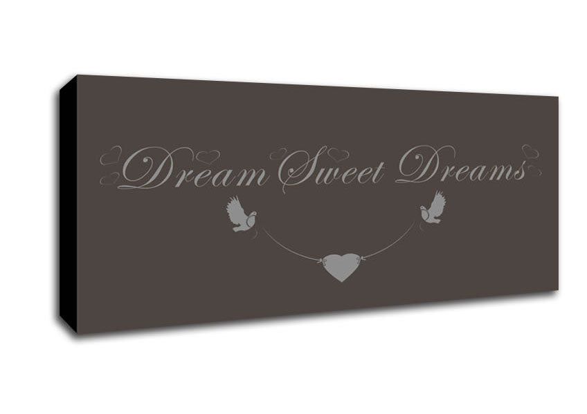 Picture of Dream Sweet Dreams Chocolate Panoramic Canvas Wall Art