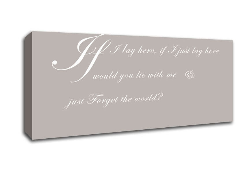 Picture of Music Quote If I Lay Here If I Just Snow Patrol 2 Beige Panoramic Canvas Wall Art
