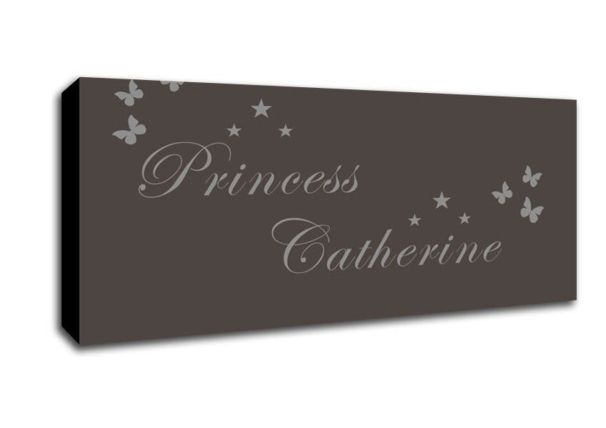 Picture of Your Own Name Princess Chocolate Panoramic Canvas Wall Art