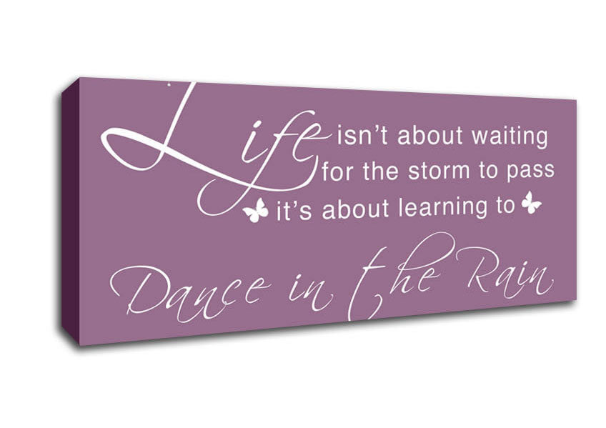 Picture of Life Isnt About Waiting Dusty Pink Panoramic Canvas Wall Art