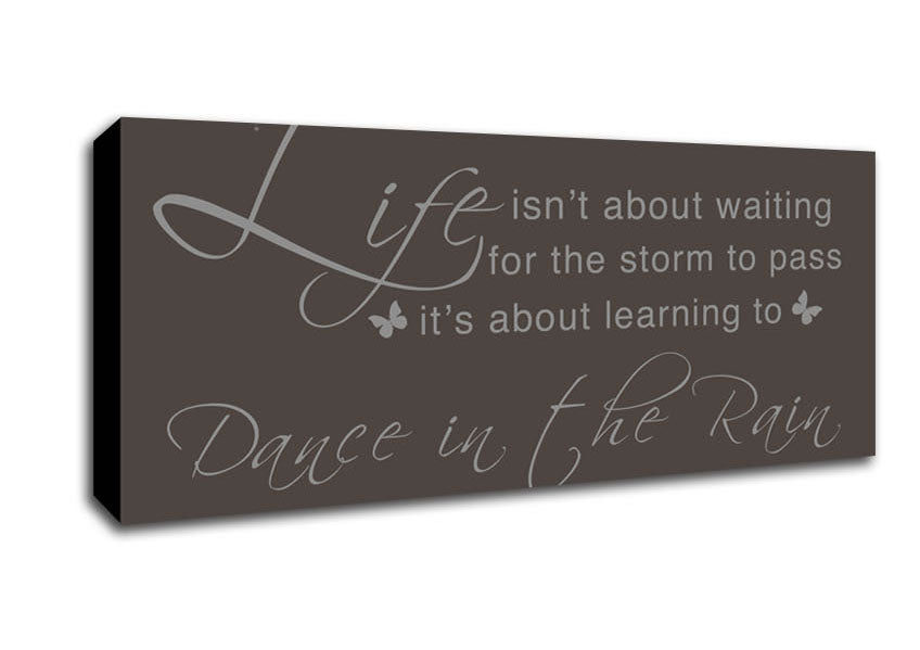 Picture of Life Isnt About Waiting Chocolate Panoramic Canvas Wall Art