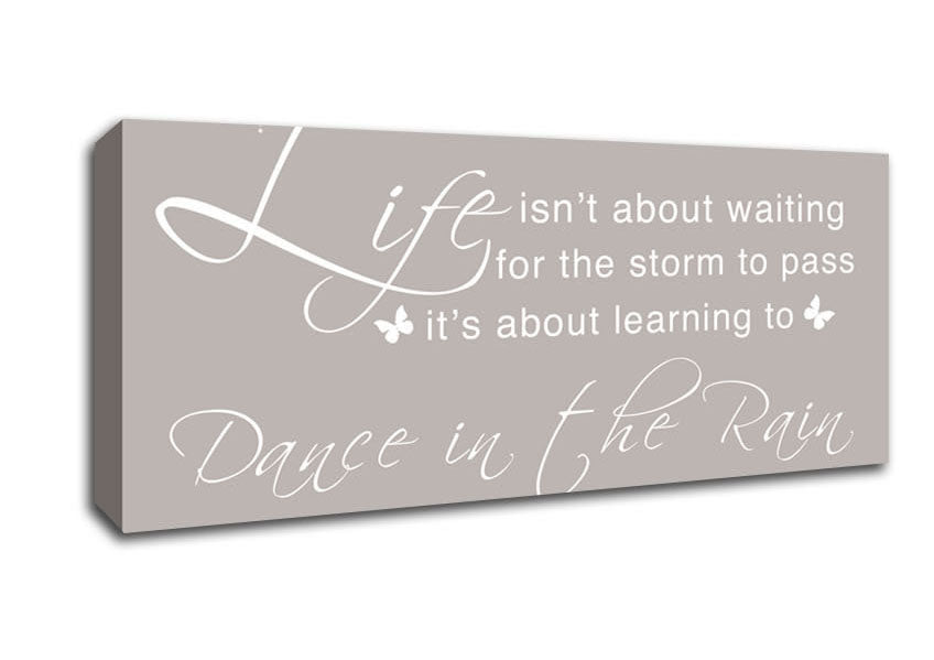 Picture of Life Isnt About Waiting Beige Panoramic Canvas Wall Art