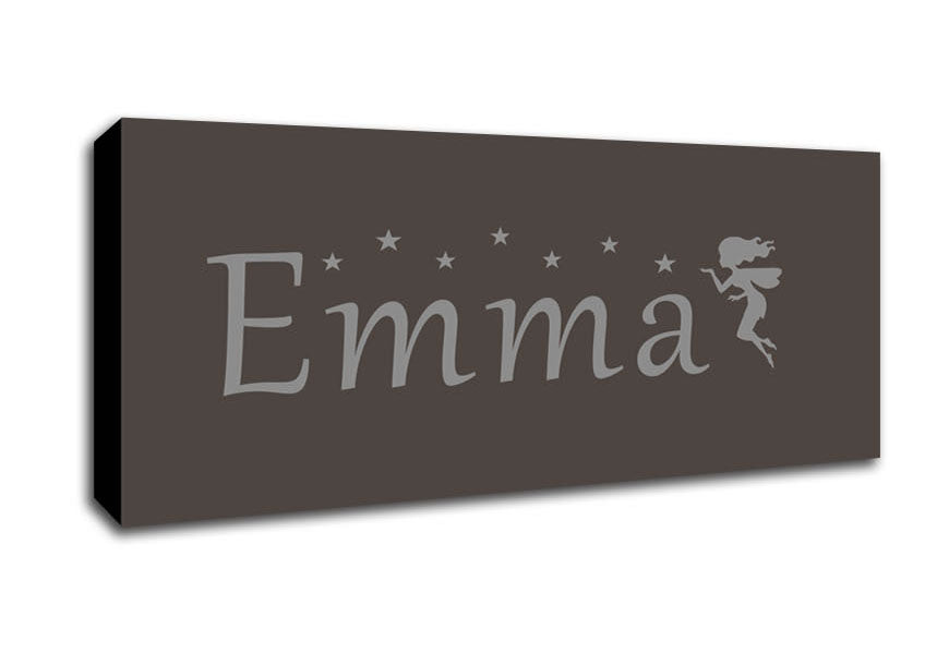 Picture of Your Name In Fairy Dust Chocolate Panoramic Canvas Wall Art