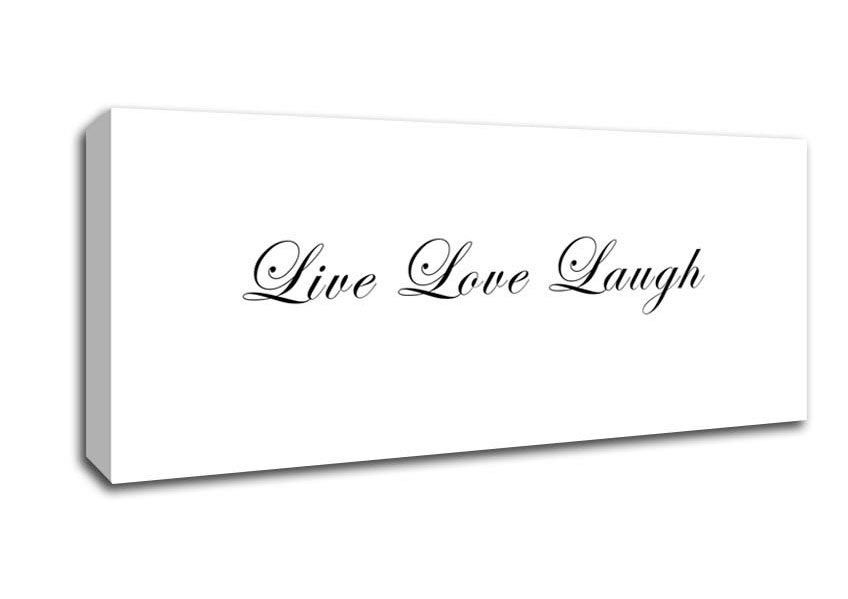 Picture of Love Quote Live Love Laugh 2 White Panoramic Canvas Wall Art
