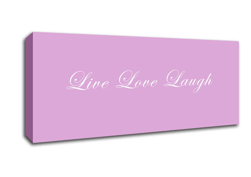 Picture of Love Quote Live Love Laugh 2 Pink Panoramic Canvas Wall Art