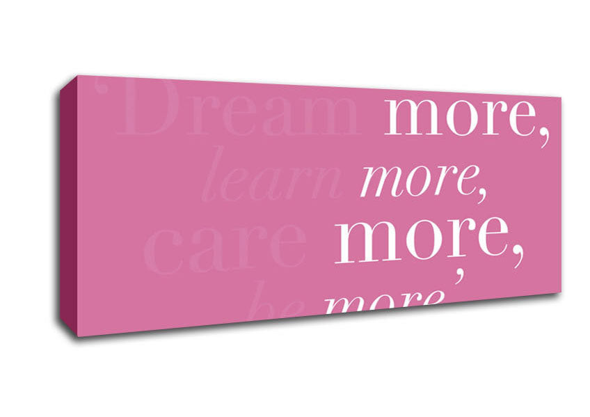 Picture of Dolly Parton Dream More Be More Pink Panoramic Canvas Wall Art