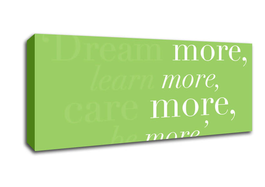 Picture of Dolly Parton Dream More Be More Lime Green Panoramic Canvas Wall Art