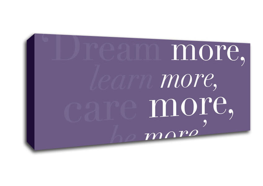 Picture of Dolly Parton Dream More Be More Lilac Panoramic Canvas Wall Art