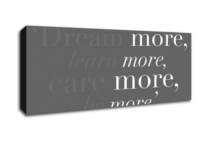 Picture of Dolly Parton Dream More Be More Grey Panoramic Canvas Wall Art