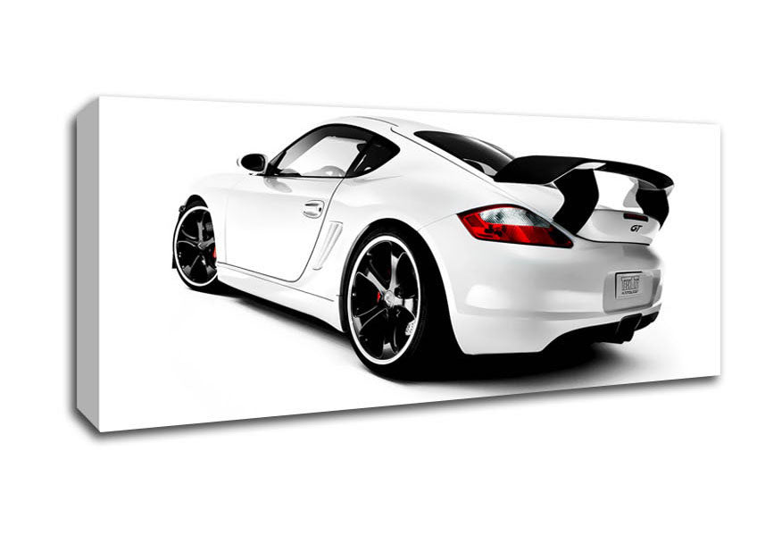 Picture of White Porsche Gt Rear Panoramic Canvas Wall Art