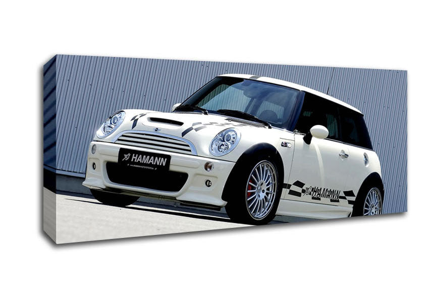 Picture of White Mini Side Profile Panoramic Canvas Wall Art