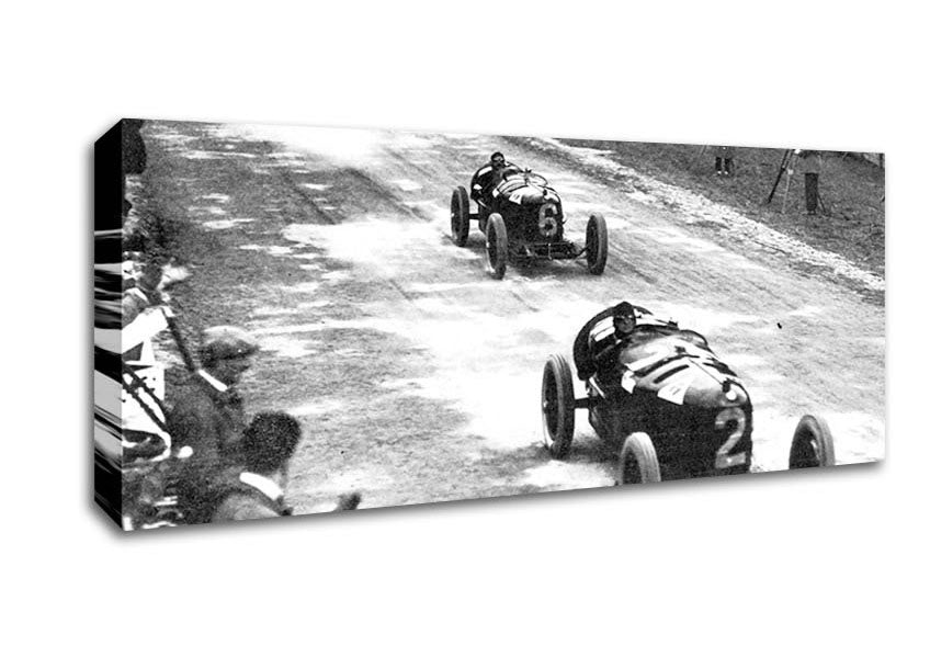Picture of Vintage Formula One Crowd Panoramic Canvas Wall Art