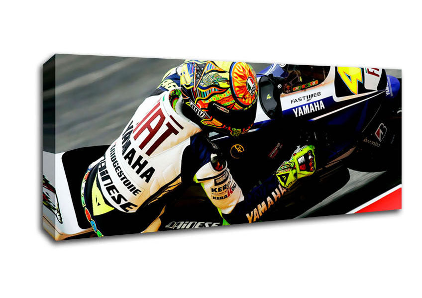 Picture of Valentino Rossi Panoramic Canvas Wall Art