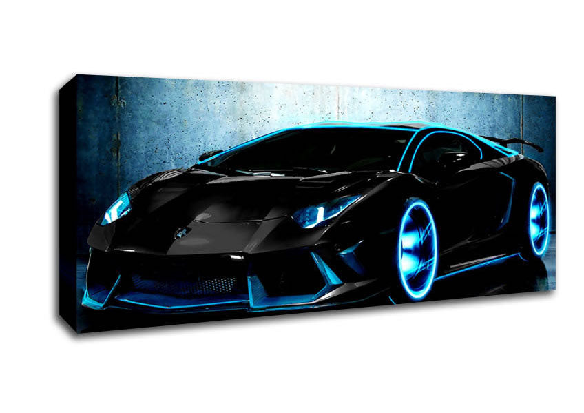Picture of Tron Lamborghini Aventador Panoramic Canvas Wall Art