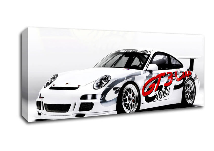 Picture of Porsche 911 GT3 B n W Red Panoramic Canvas Wall Art