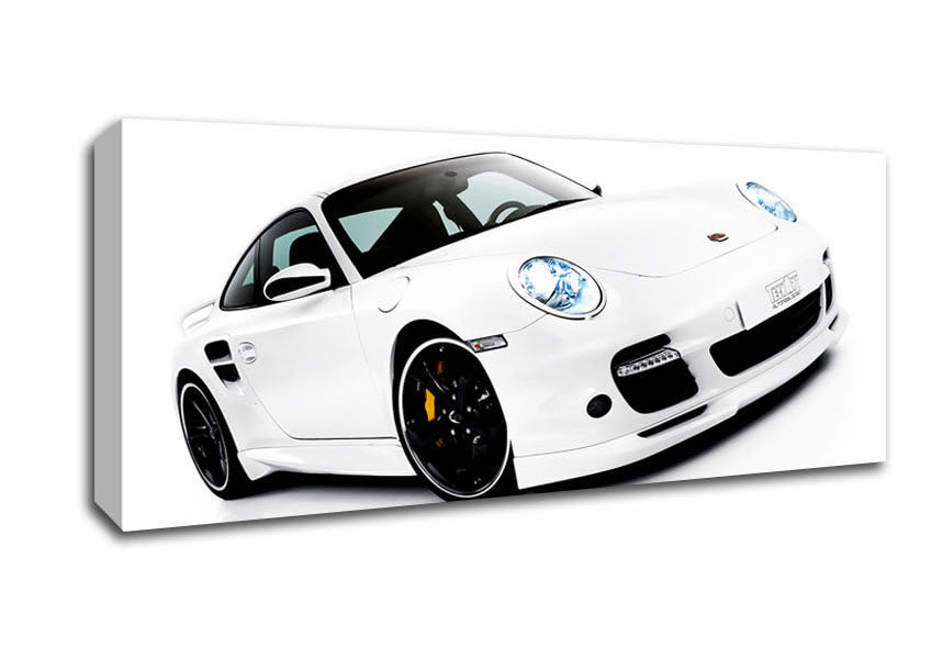 Picture of Porsche 911 Gt White Panoramic Canvas Wall Art