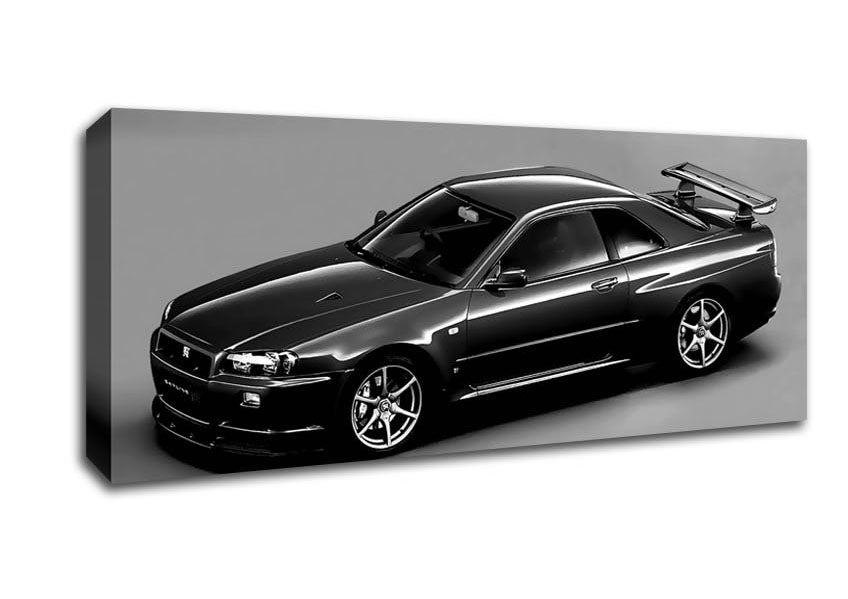 Picture of Nissan Skyline Grey Panoramic Canvas Wall Art