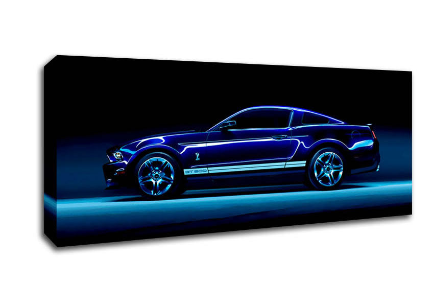 Picture of Mustang Gt500 Panoramic Canvas Wall Art