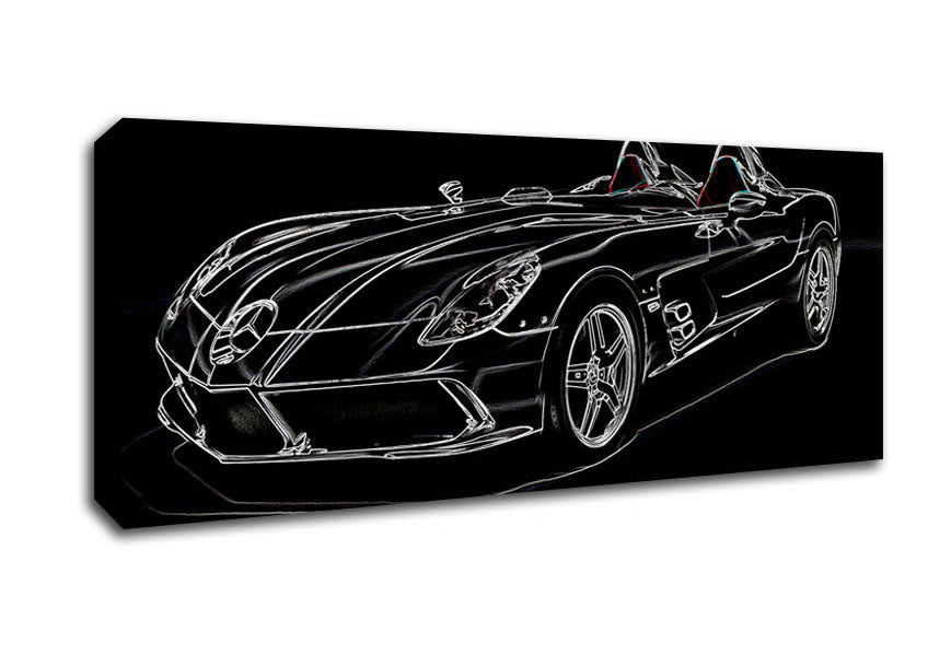 Picture of Mercedes Concept Psychedelic Panoramic Canvas Wall Art