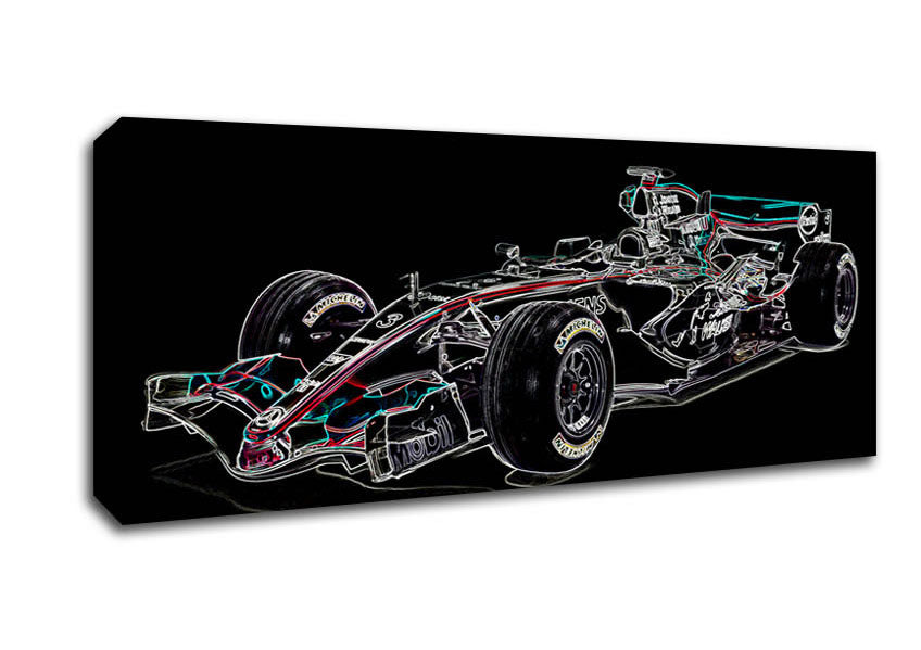 Picture of Formula One Side Profile 2 Panoramic Canvas Wall Art
