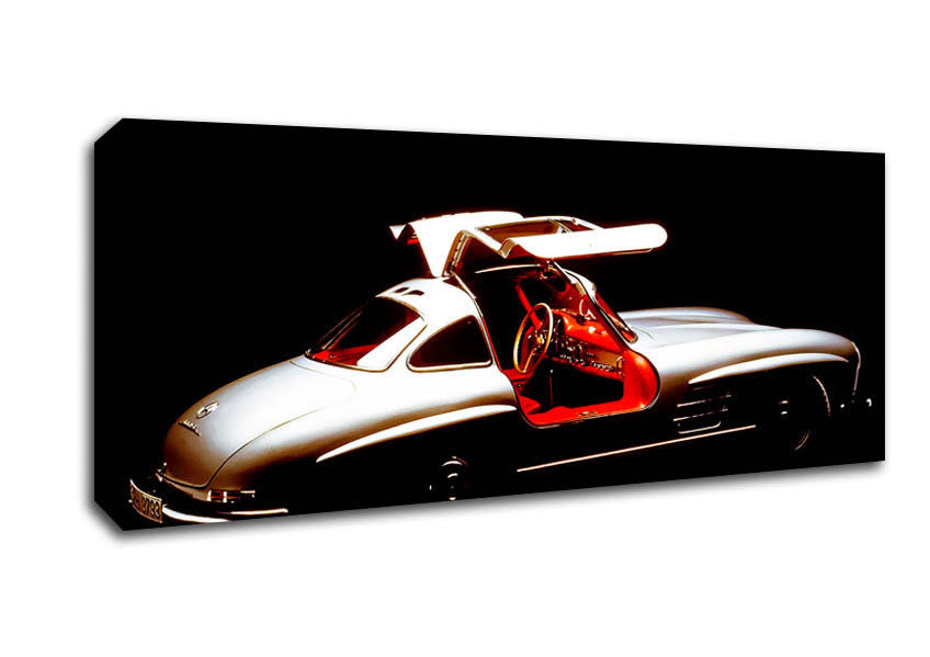 Picture of Classic Bat Winged Car Panoramic Canvas Wall Art