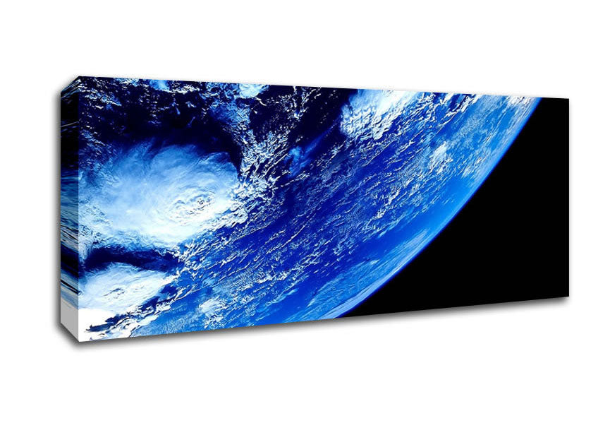 Picture of Earth From Space Close Up Panoramic Canvas Wall Art