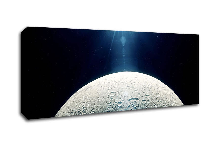 Picture of Moon In Space Panoramic Canvas Wall Art