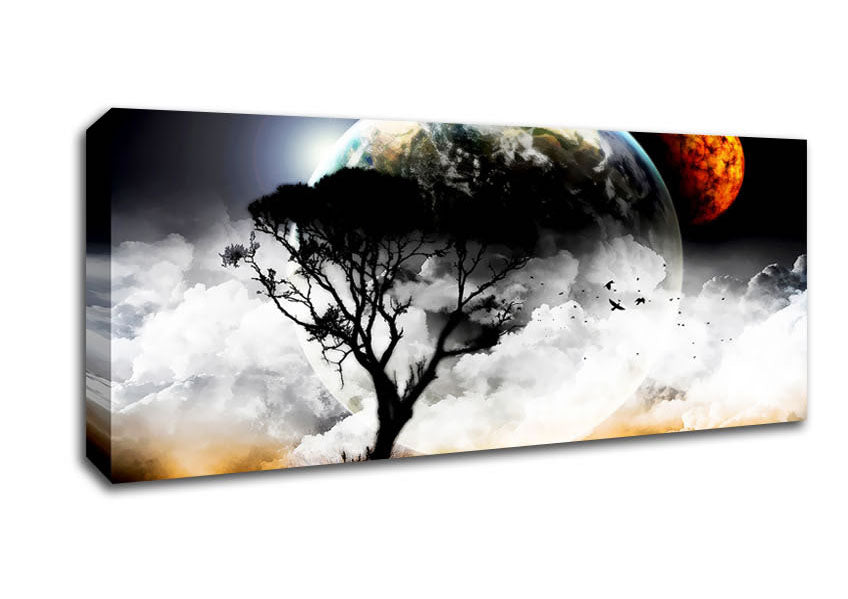 Picture of The Earth From Another Planet Panoramic Canvas Wall Art