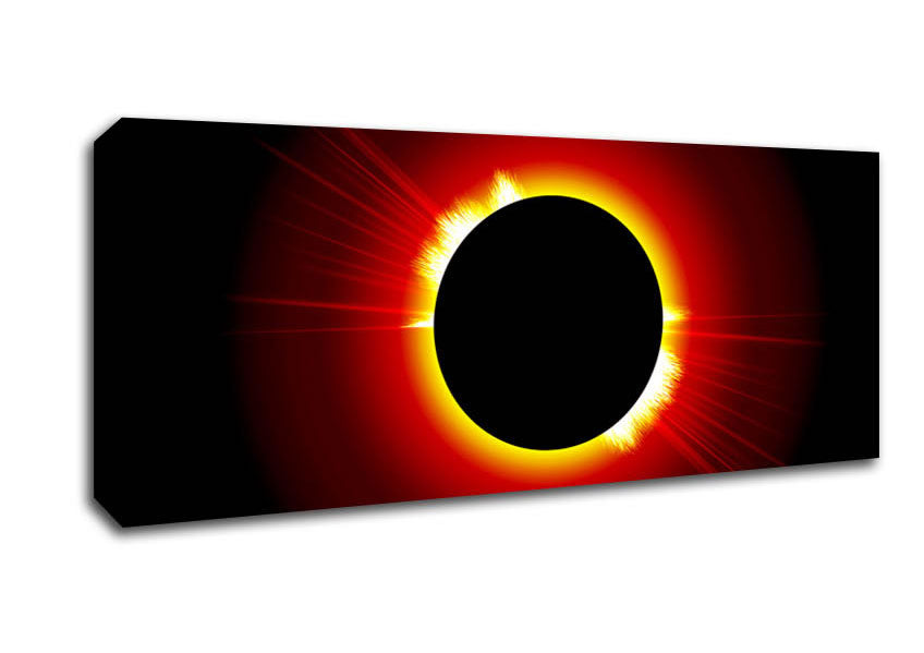 Picture of Stunning Fire Sun Eclipse Panoramic Canvas Wall Art