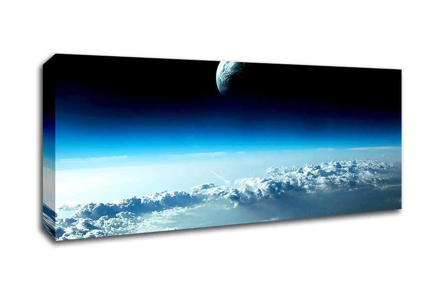 Picture of Earth From Space Panoramic Canvas Wall Art