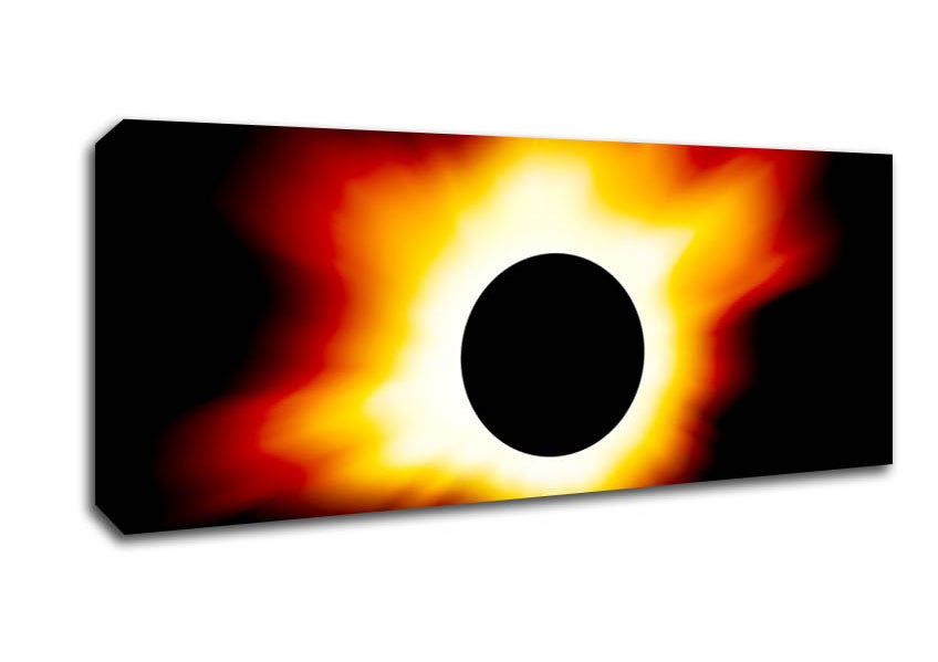 Picture of Blazing Sun Behind The Eclipse Panoramic Canvas Wall Art