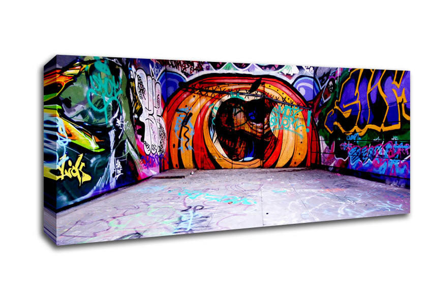 Picture of Through The Apple Panoramic Canvas Wall Art