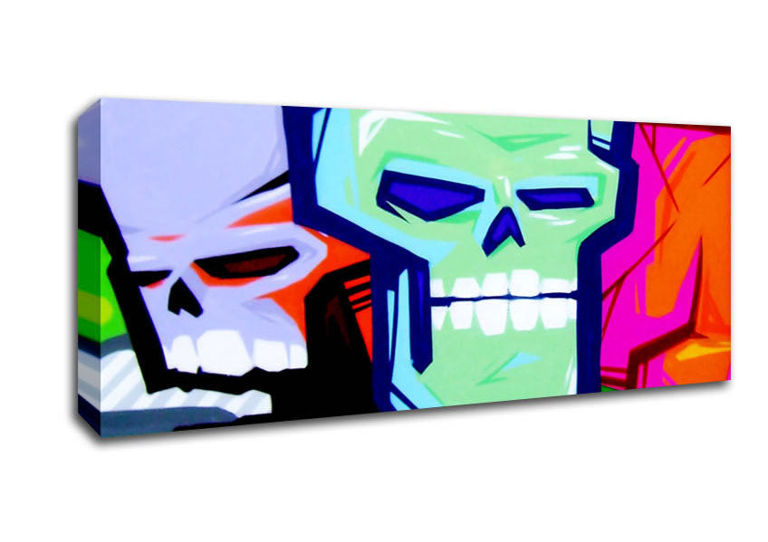 Picture of Skull Heads Panoramic Canvas Wall Art