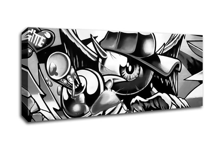 Picture of Spray Can Kid Panoramic Canvas Wall Art
