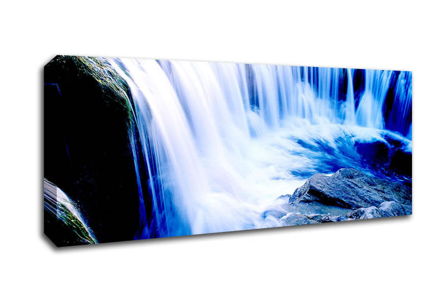 Picture of Rainbow Over Waterfall Panoramic Canvas Wall Art