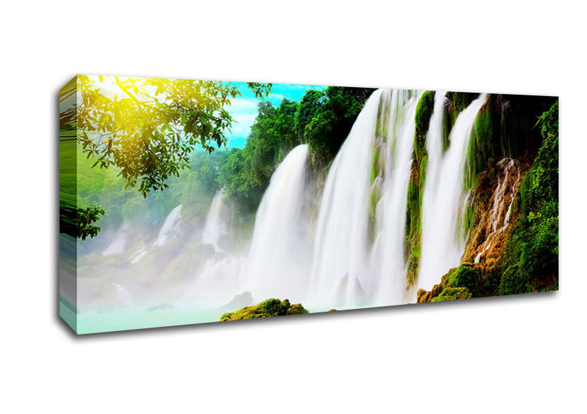 Picture of Magical Waterfall Panoramic Canvas Wall Art