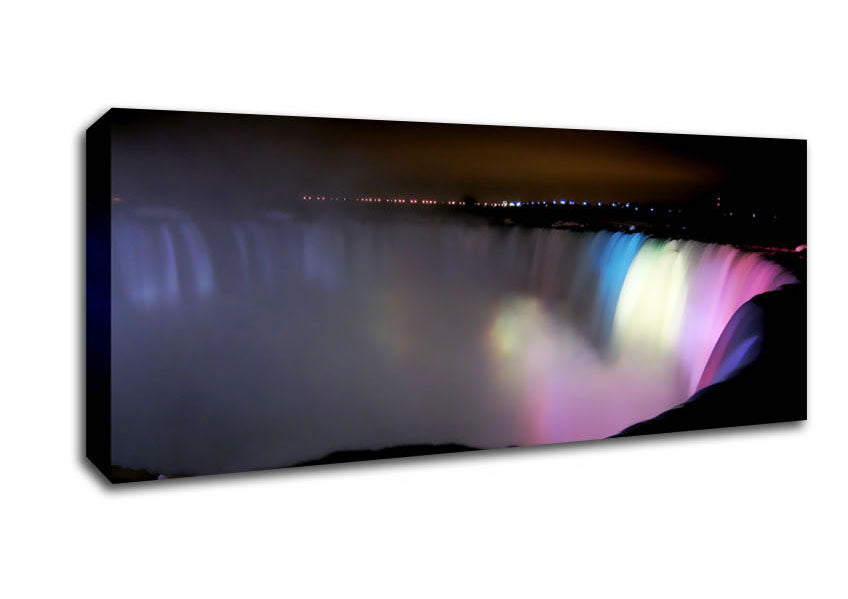 Picture of Victoria Falls Light Show Panoramic Canvas Wall Art