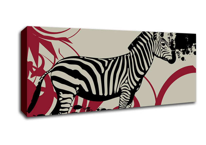 Picture of Zebra Safari Panoramic Canvas Wall Art