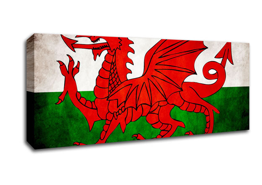 Picture of Welsh Dragon Panoramic Canvas Wall Art