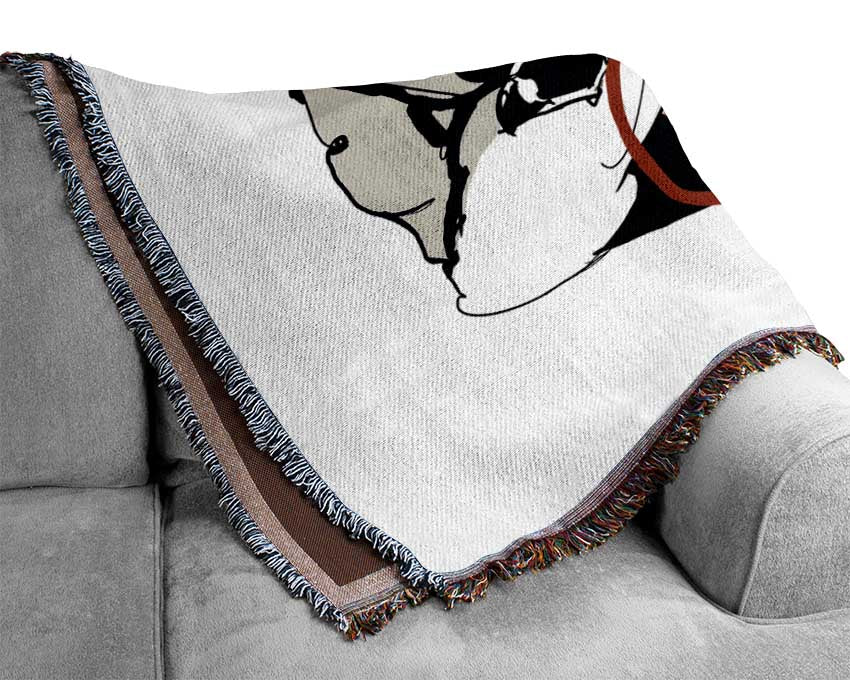 Popart French Bulldog Pooch Woven Blanket