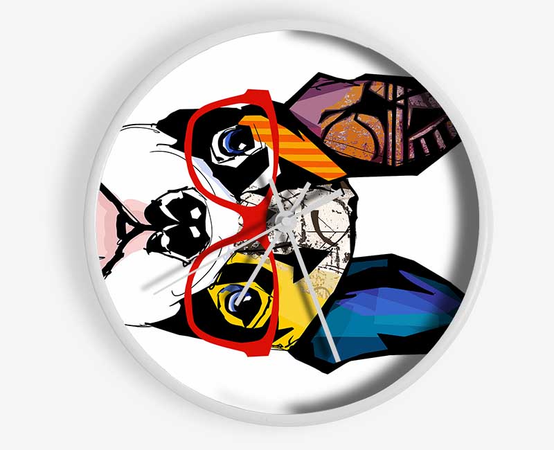 Popart French Bulldog Pooch Clock - Wallart-Direct UK