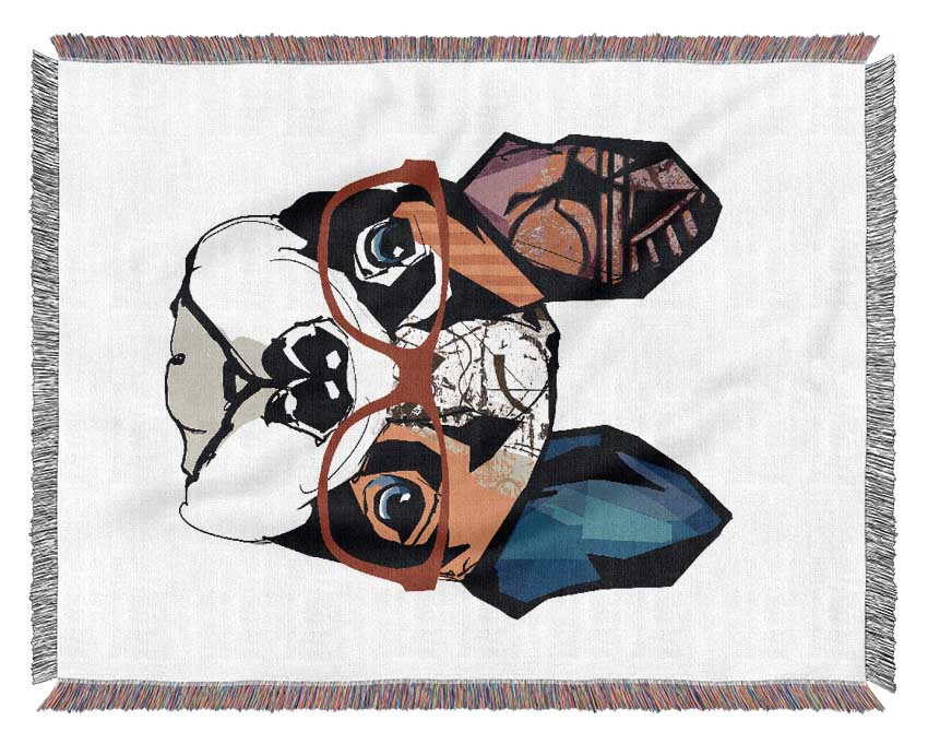 Popart French Bulldog Pooch Woven Blanket