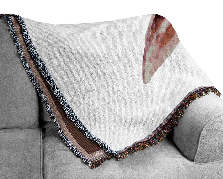 Rabbit Portrait Woven Blanket