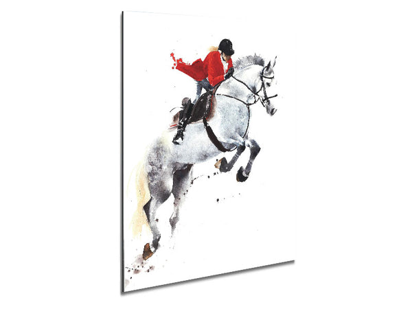 Horse Jumping Metal Print