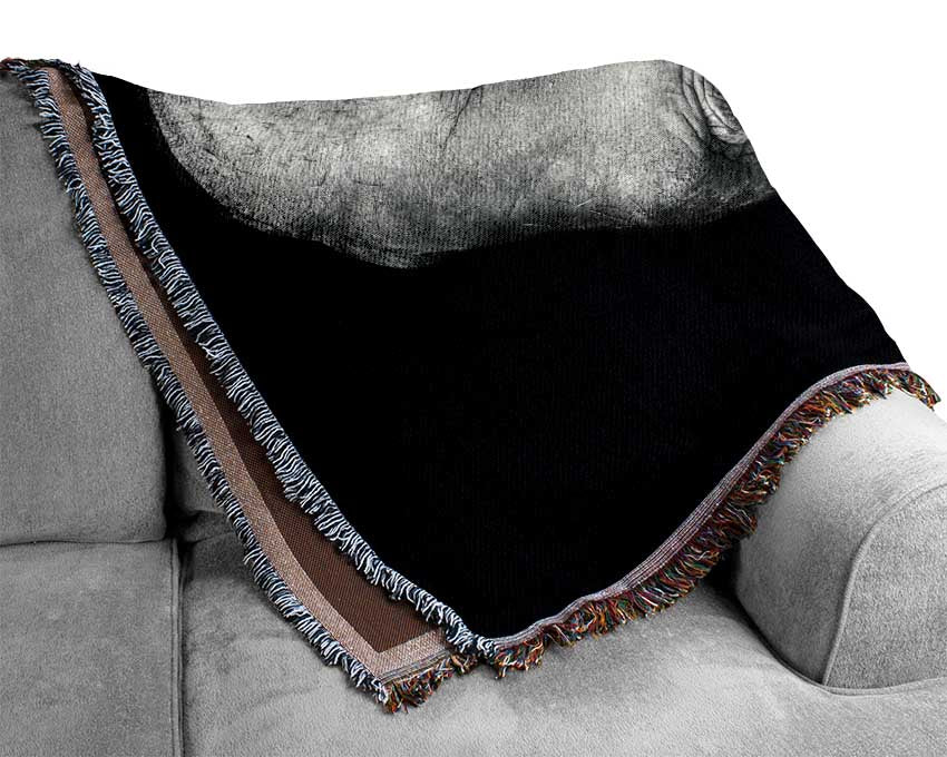 Elephant Face Woven Blanket