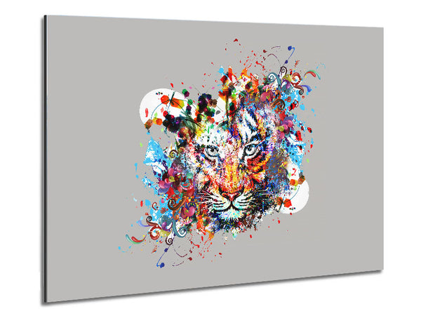 Tiger Swirls Metal Print